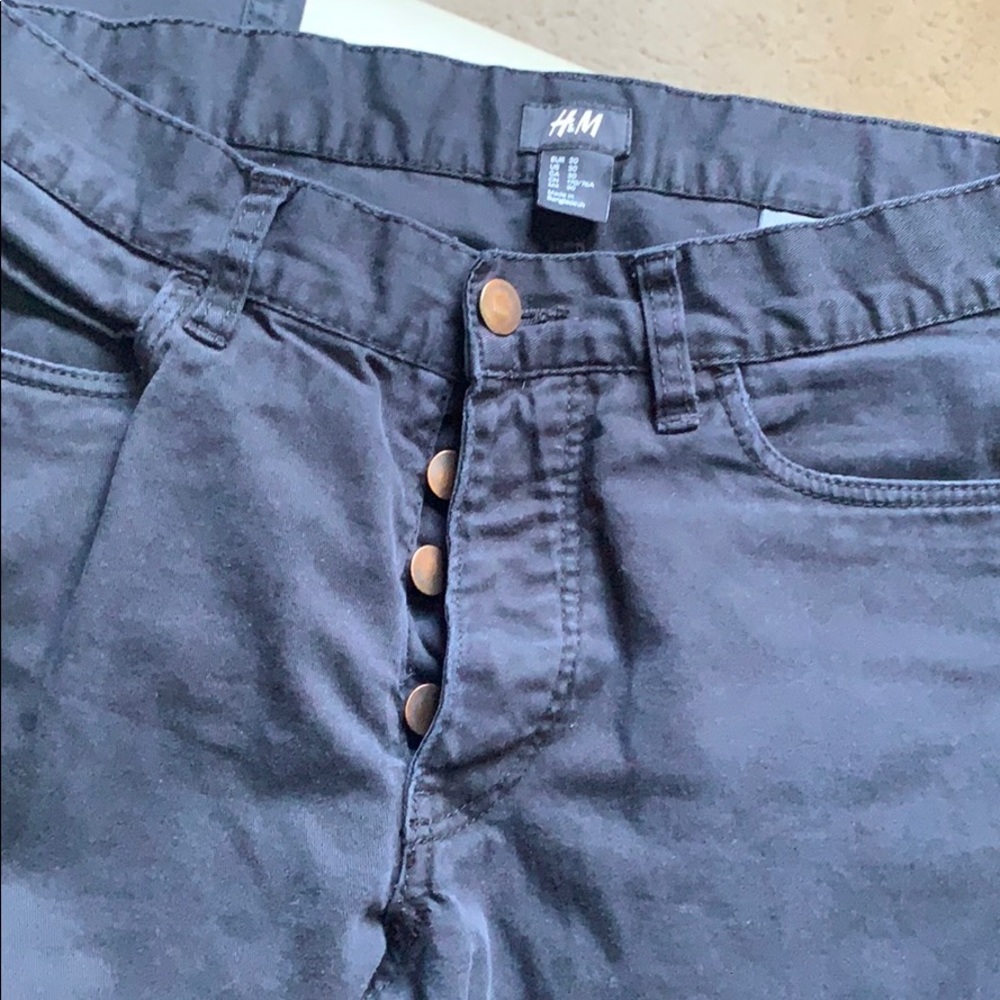 `H&M | Black thin denim